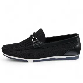 Men's Black Lightweight Mesh Slip-On Breathable Loafers Modern Slip On Chill Comfort