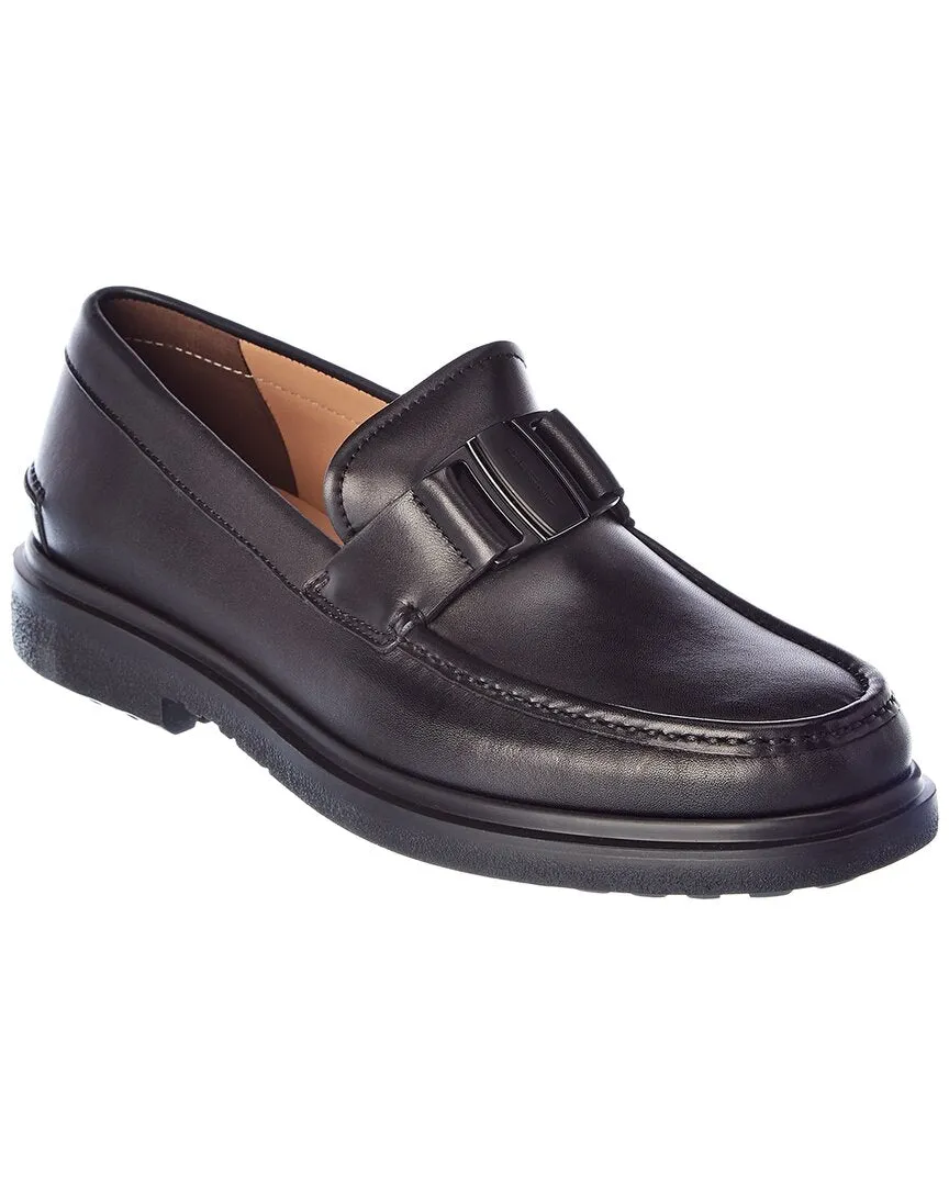 Travel Comfort Step Comfy Step Shoes Salvatore Ferragamo Vara Ornament Leather Loafer