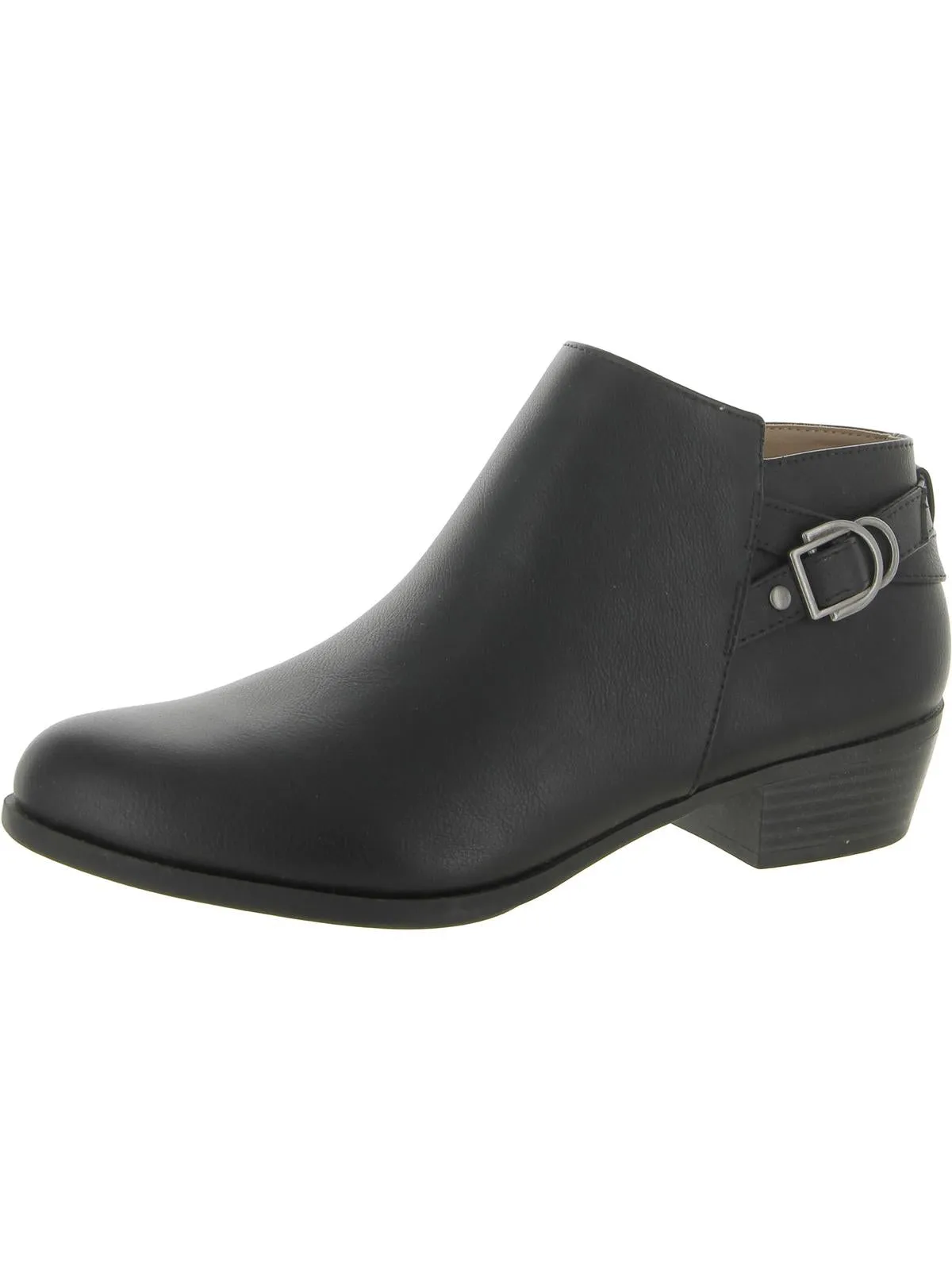 Antonia  Womens Faux Leather Comfort Booties Cushion Build Anti blister