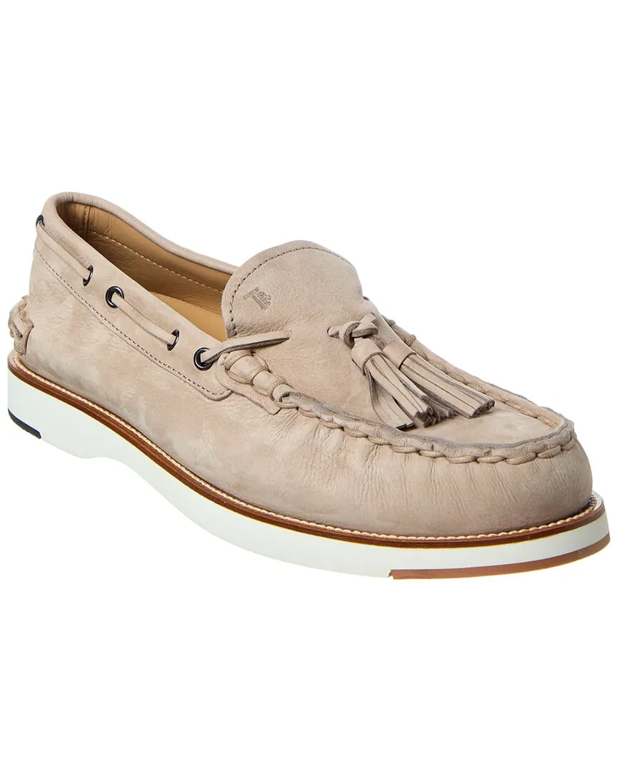 Odor Resistant Flexible Ease TOD??s Leather Boat Shoe