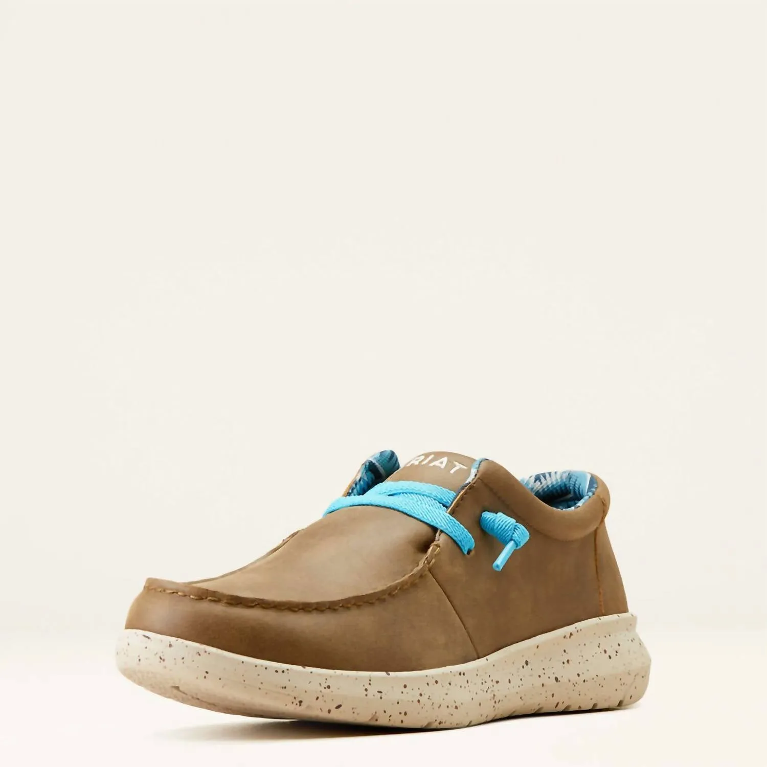 Men's Hilo Slip-On In Brown Bomber/blue Anatomical Arch Comfy Walk Fit