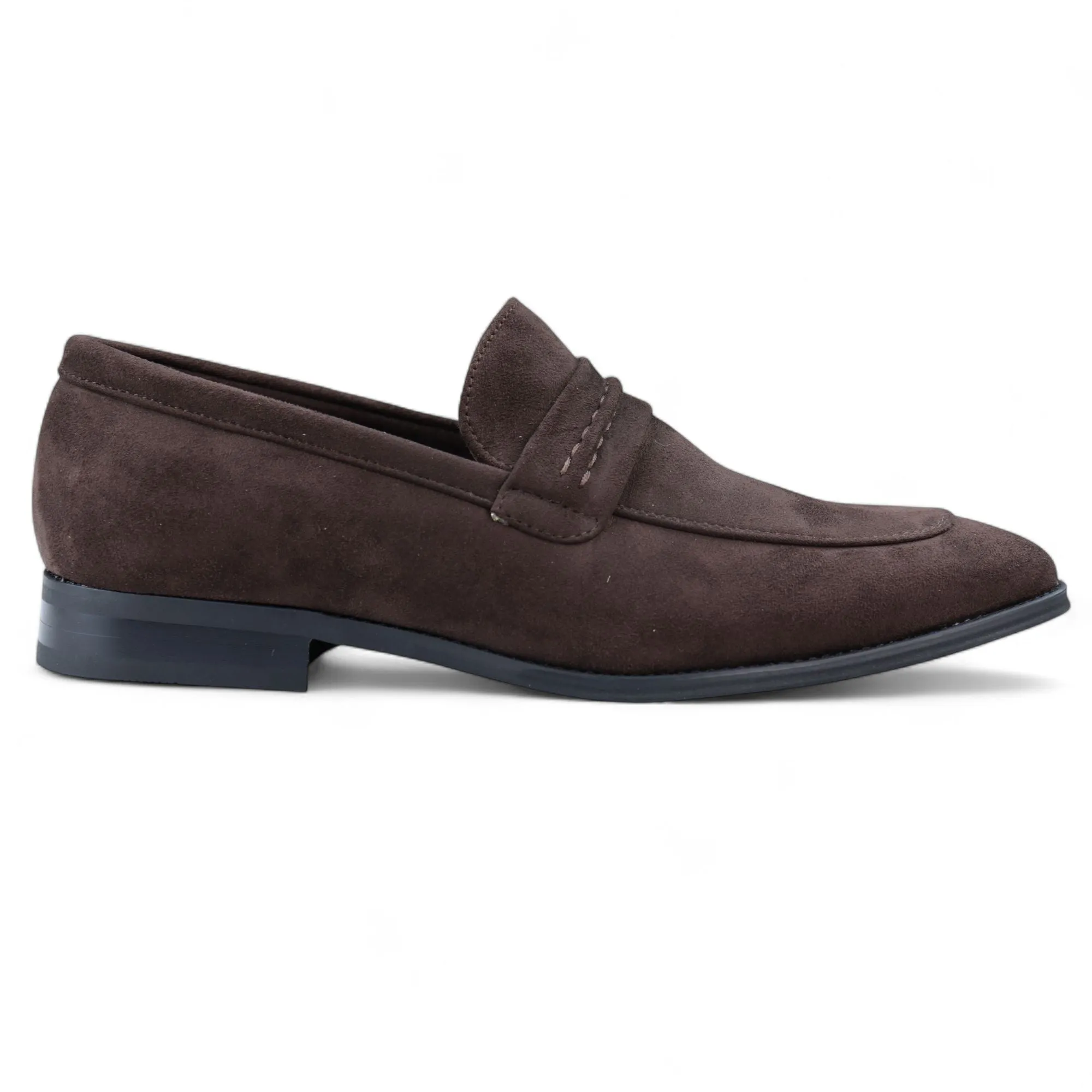 Travel Comfort Men's Black Suede Moccasin Loafers Smart Slip-On Shoes