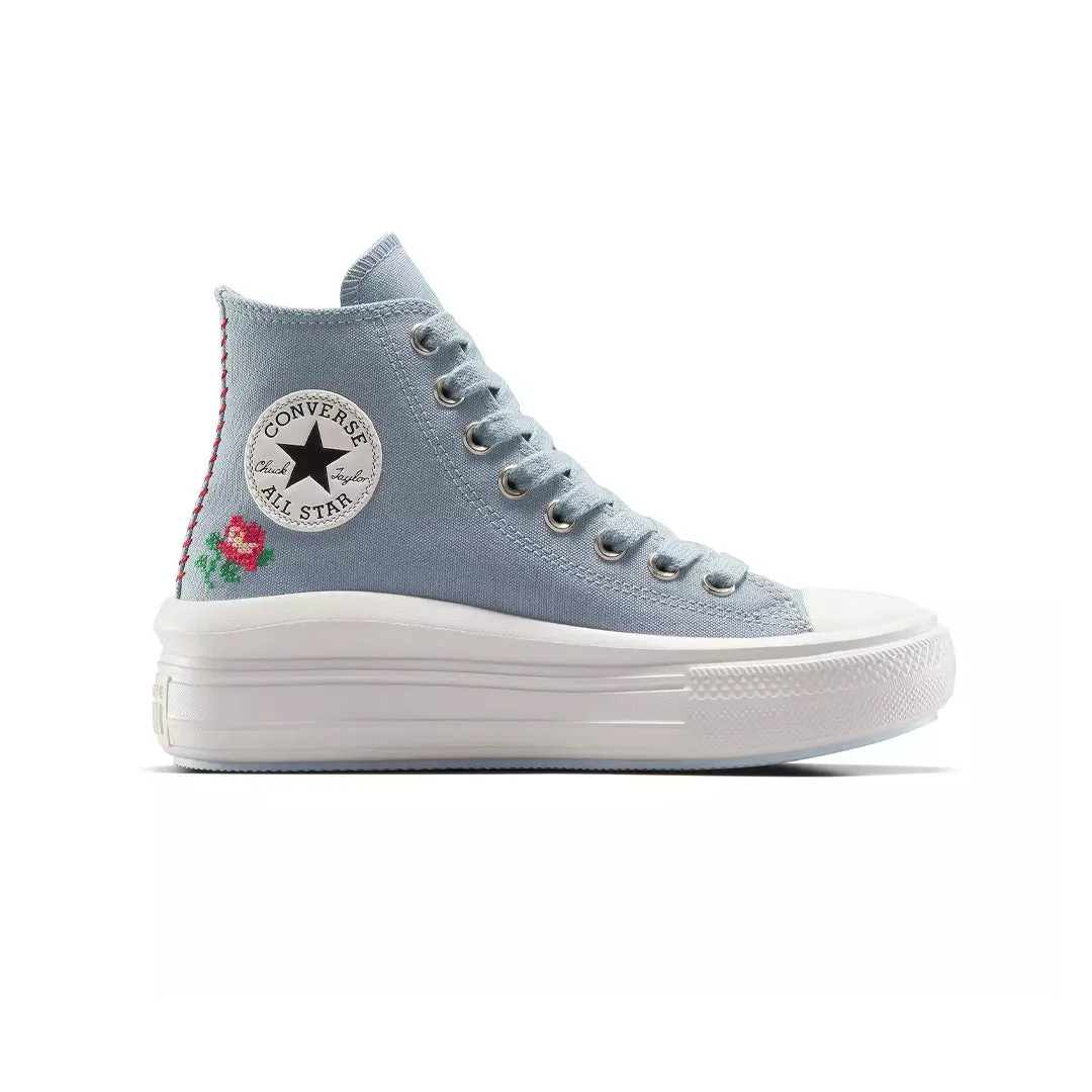 Converse - Women's Chuck Taylor All Star Move High Top Shoes (A12571C) Work Walk Low Drop Profile