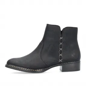 Women's Conny 75 Ankle Zip Boots In Schwarz/smoke Anti Skid