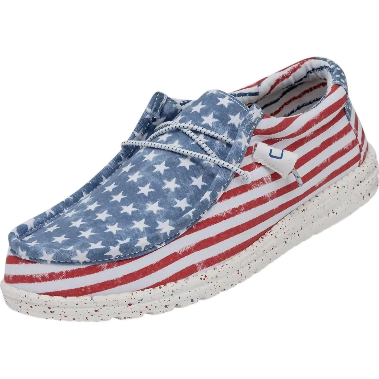 Easy on off Men's Wally Patriotic Shoes In Stars And Stripes