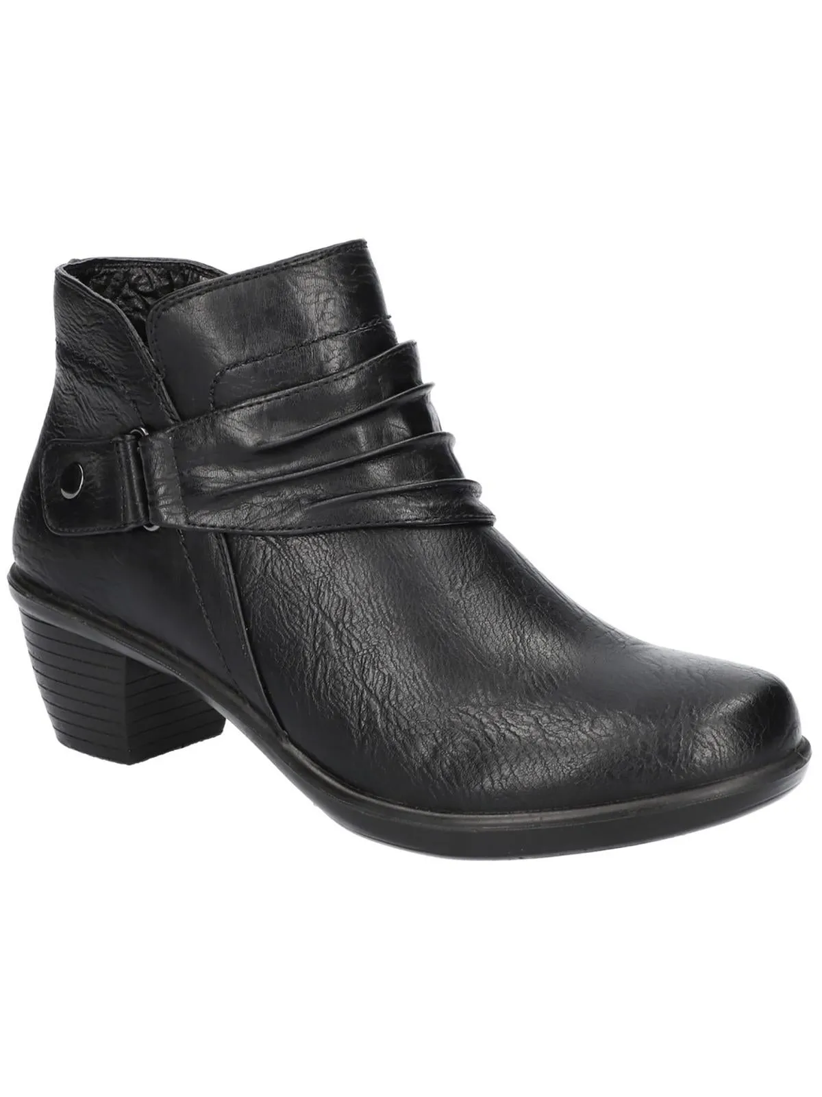 Dynamic Arch Support Damita Womens Faux Leather Gathered Booties