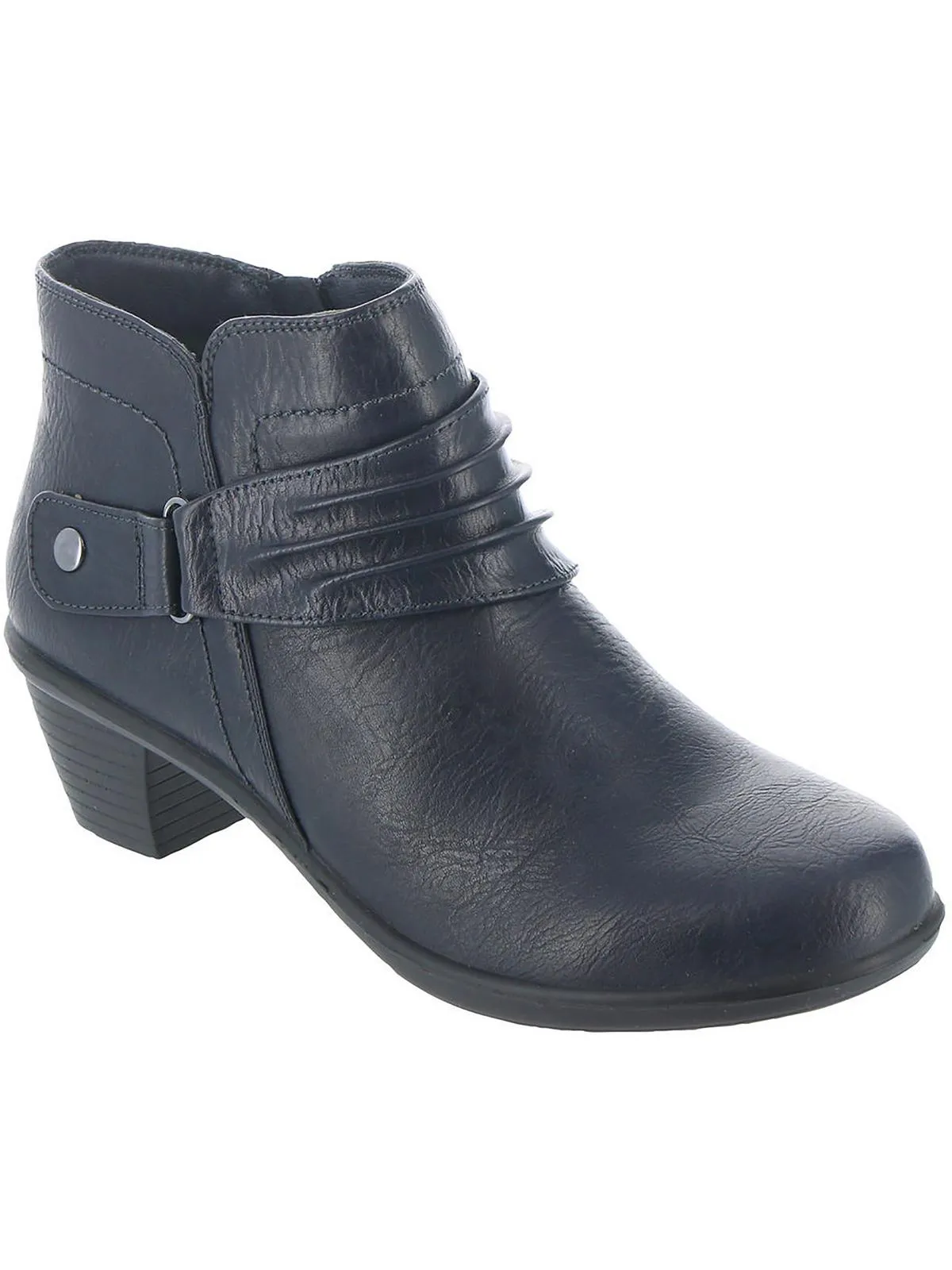 Adjustable lacing Fire Side Damita Womens Faux Leather Gathered Booties