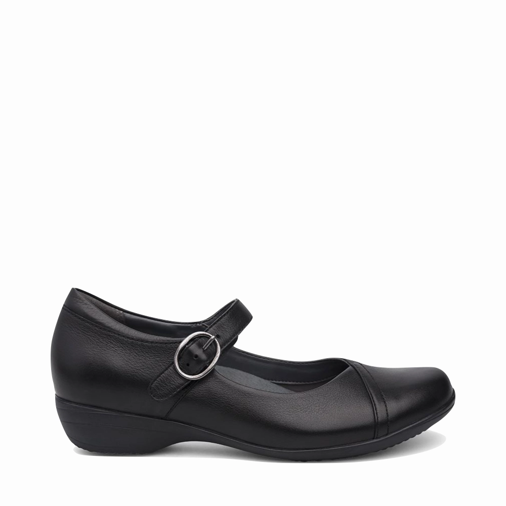 Dansko Women's Fawna Leather Mary Jane in Black summer use Daily Mobility