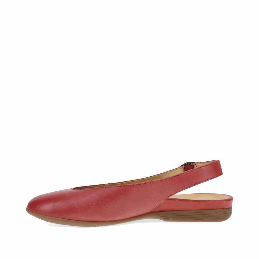 Professional Mood Versatile use Dansko Women's Lea Sling Back Flat in Red