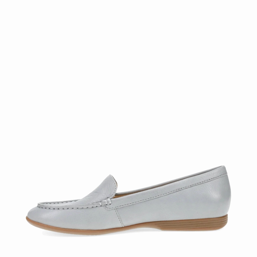 Refined Layer Smooth Surface Dansko Women's Lorri Leather Loafer in Grey