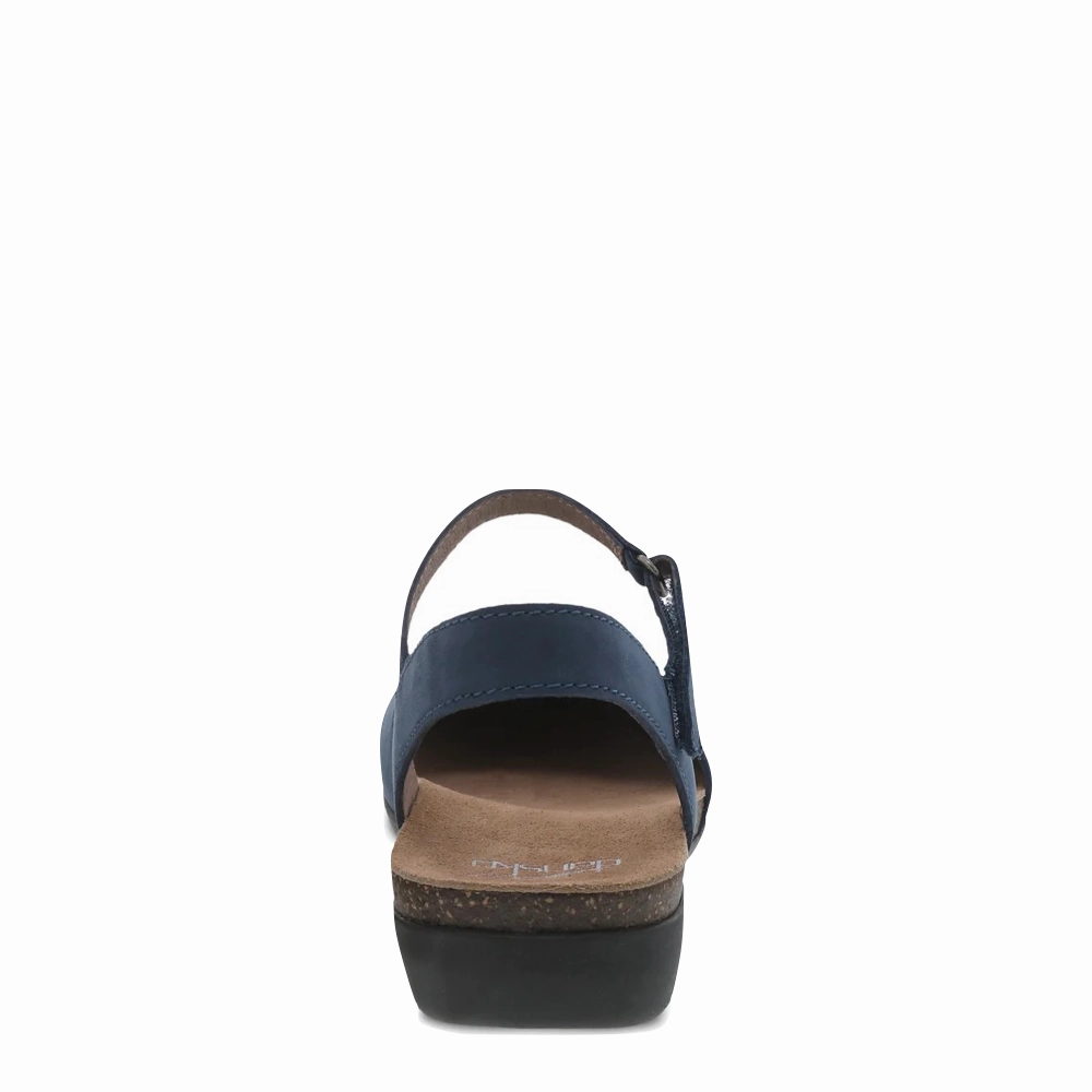 Low Profile Dansko Women's Rowan Closed Toe Sandal in Navy