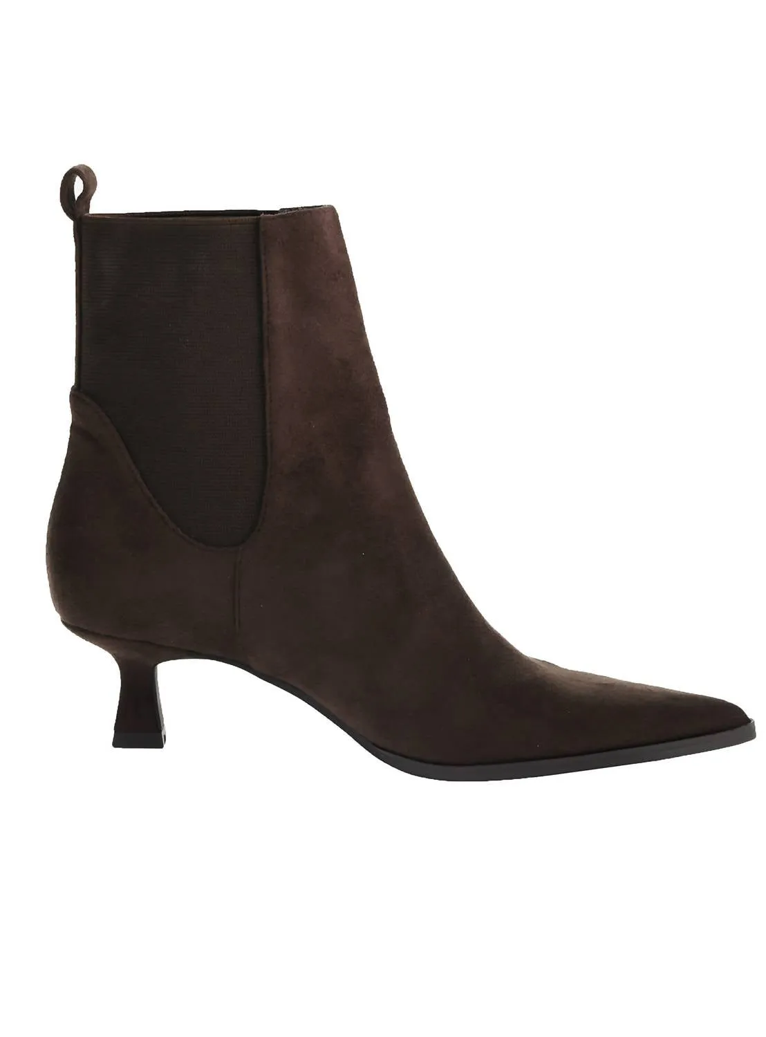 Women's Nova Pointed Toe Heel Boot In Chocolate Brown Suede Thermal Core Rough Trail Hiker Built For Comfort