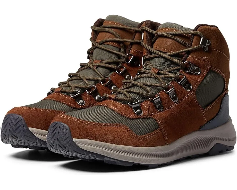 Deer Stags Peak Boots Mens  Chestnut Green Faux Suede Ankle Hiking ZPO3896 Minimal Aesthetic