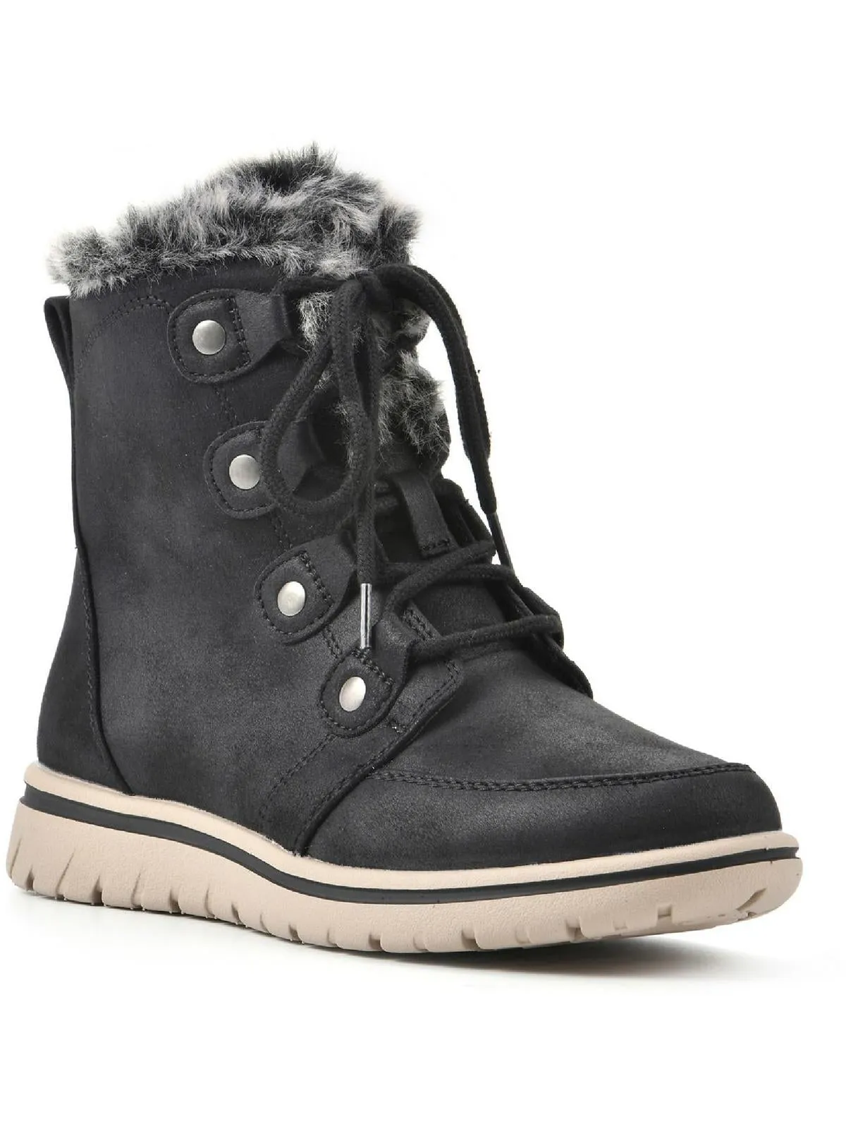 Canvas Holly Womens Faux Leather Ankle Ankle Boots