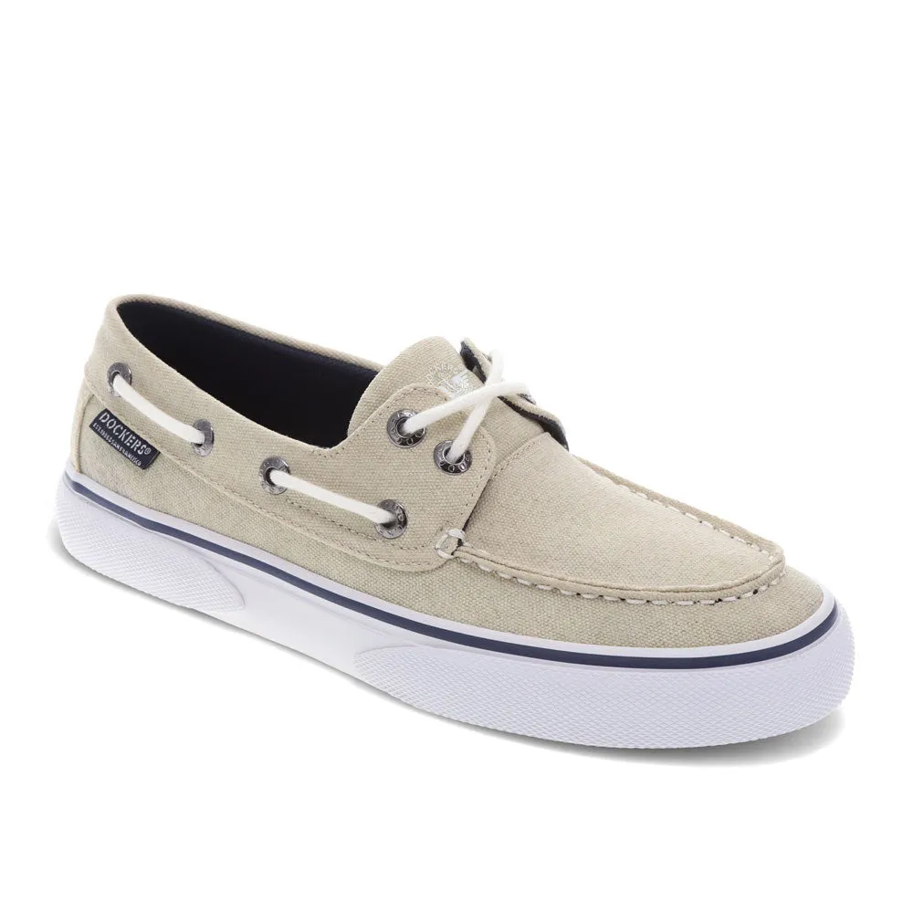 Active Walk Easy Foot Comfort Dockers Mens Rowe Canvas Casual Lace Up Boat Shoe