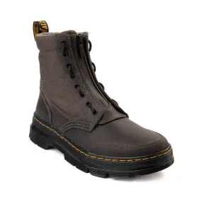 Dr. Martens Combs Jungle R32107029 Boots Men's Gunmetal Leather Ankle JOBB1552 Compression Molded Sole