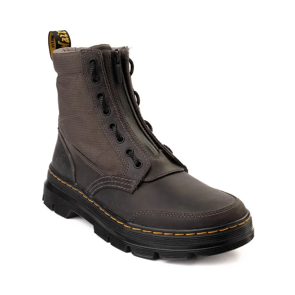 Dr. Martens Combs Jungle R32107029 Boots Men's Gunmetal Leather Ankle JOBB1552 Compression Molded Sole