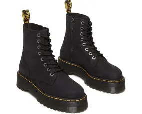 Dr. Martens Jadon III Boots Unisex US M9/W10 Charcoal Gray Leather Shoes FZP235 (Charcoal Gray,Men's 9, Women's 10) Beach Walk