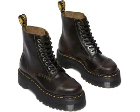 Dr. Martens Sinclair Boots Men's Dark Taupe Leather Ankle Platform JOBB1661 Utility Design