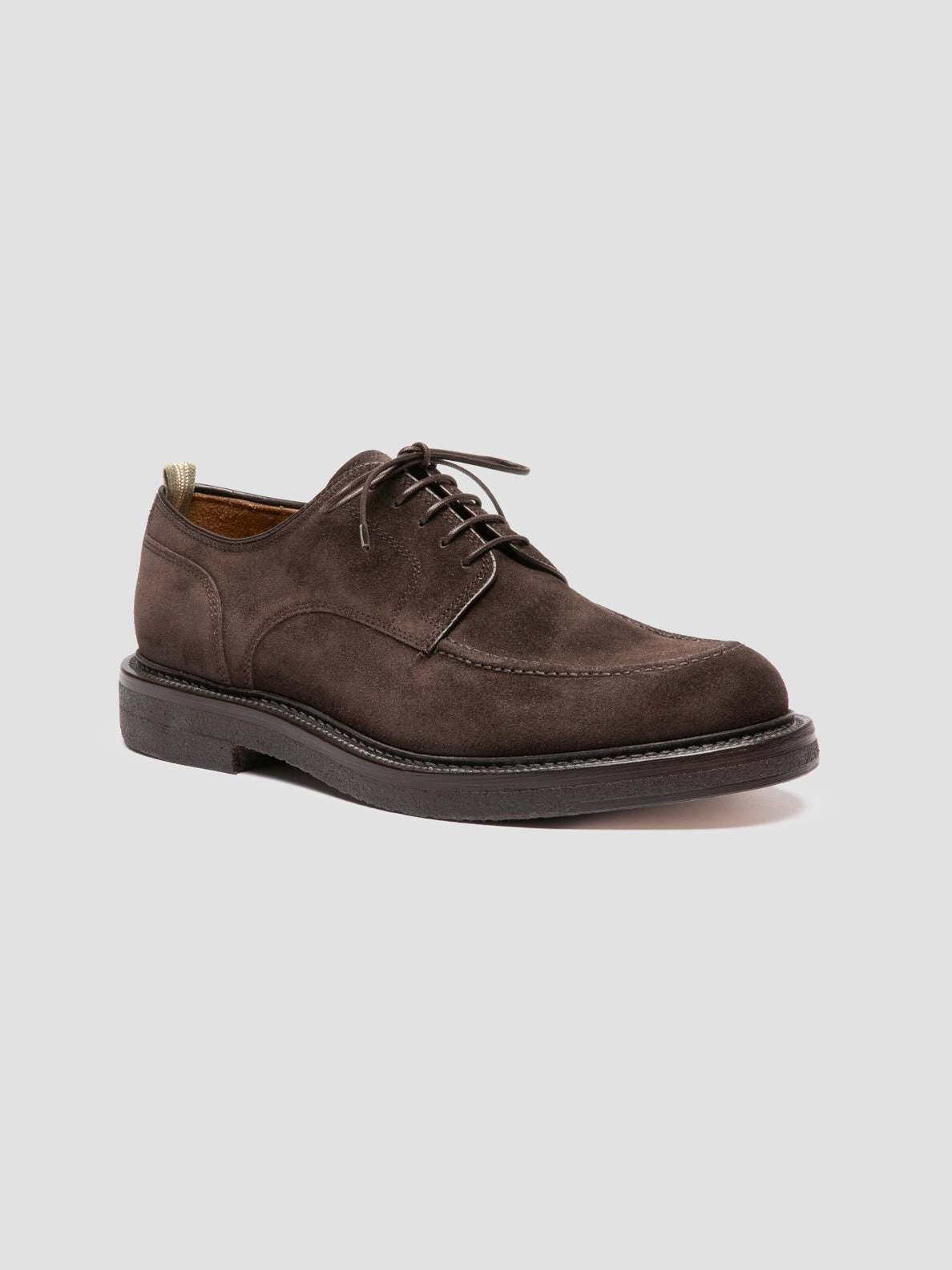 ASTON CREPE 003 - Dark Brown Suede Derby Shoes Clean Silhouette