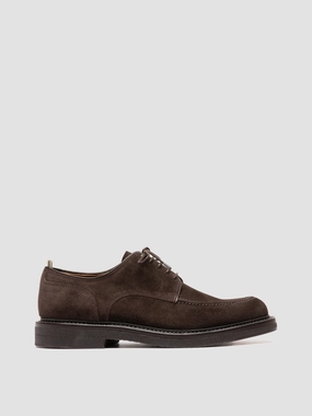 Neutral palette Luxurious Comfort ASTON CREPE 003 - Dark Brown Suede Derby Shoes