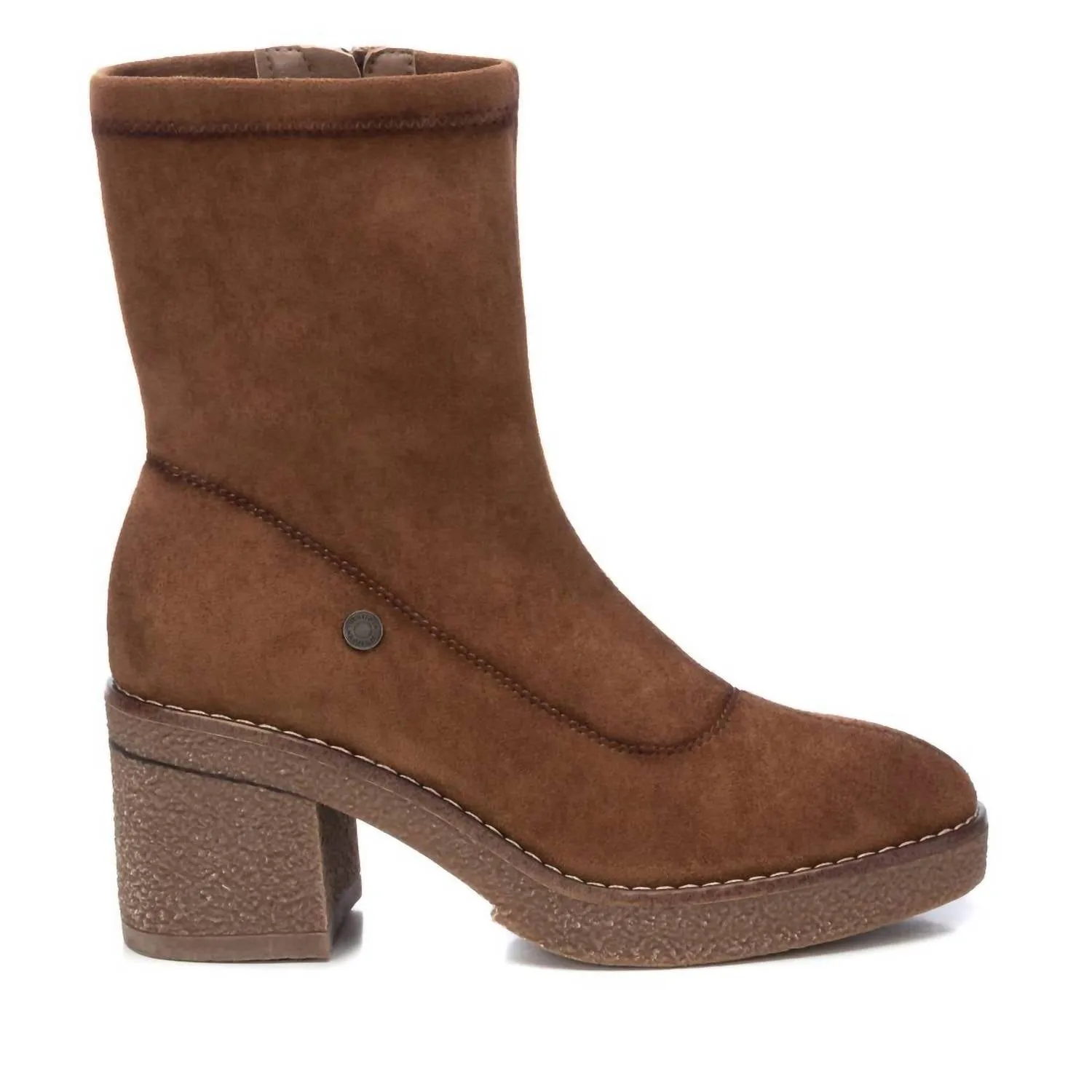 Women's Casual Booties In Camel Modern Edge