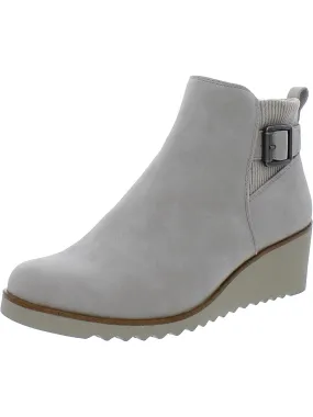 Everyday Pair Zayne Womens Faux Leather Comfort Booties