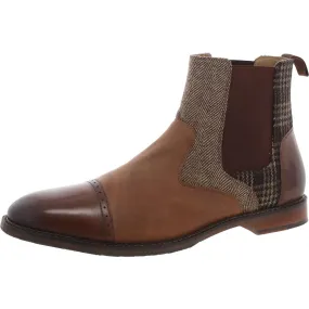 Finney Mens Leather Brogue Chelsea Boots Cushioned Step Winter Walker