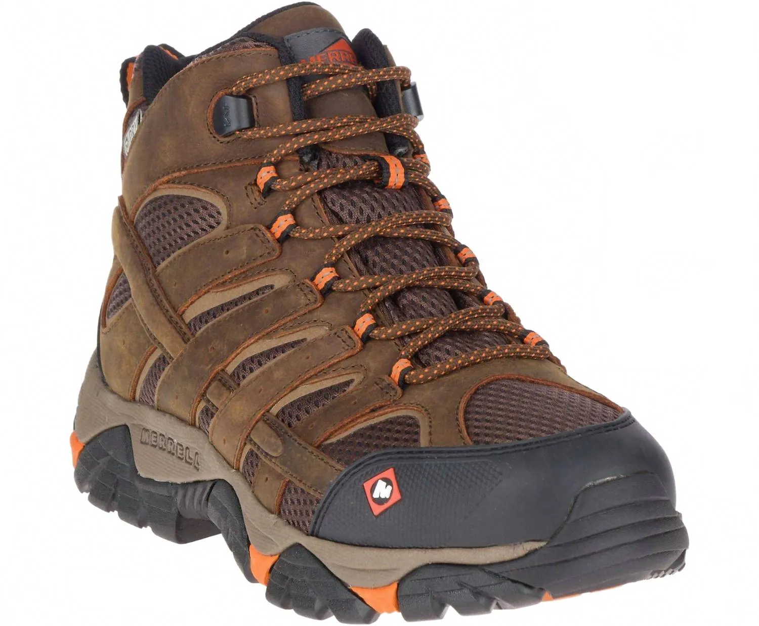Men??S Moab Mid Vertex Waterproof Slip Resistant In Clay Machine washable Anti Fatigue