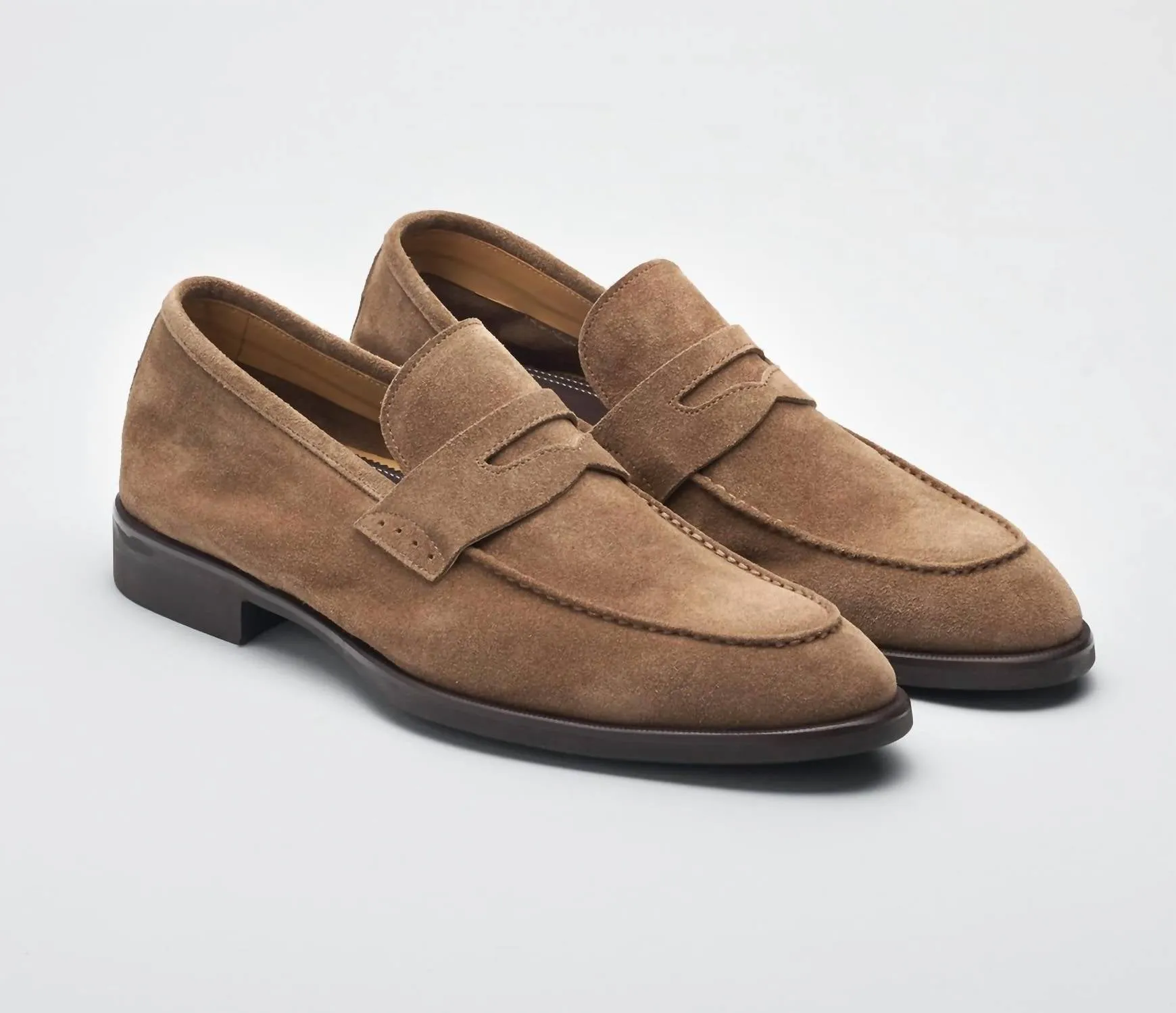 Men's Sc524 Velour Farro Loafers In Brown Slip On Ease Step In Comfort