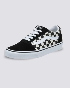 Shock Absorbing Sole Design Vans Ward VA3IUN5GX Sneakers Women's Black White Checkered Canvas Skate Shoes