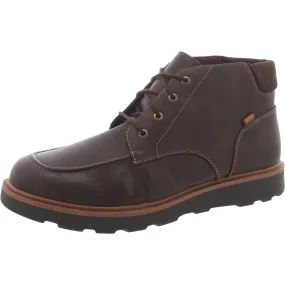 Mens Faux Leather Cold Weather Chukka Boots Fashion Forward NYC Street