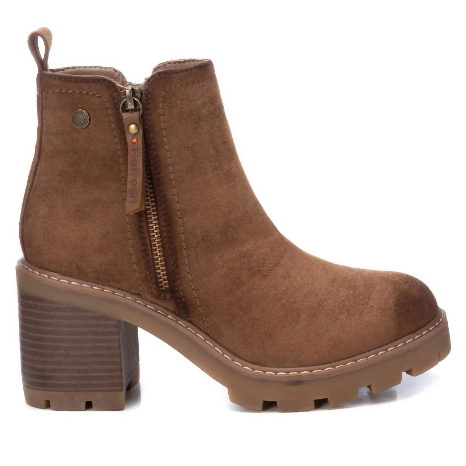 Women's Ankle Booties In Camel Comfort Lining Weekend Camping Rain Friendly