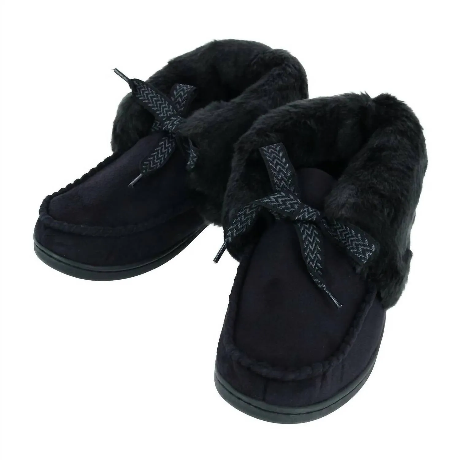 Urban Ready Leopard Tone Women's Microsuede Nelly Moc Bootie In Black