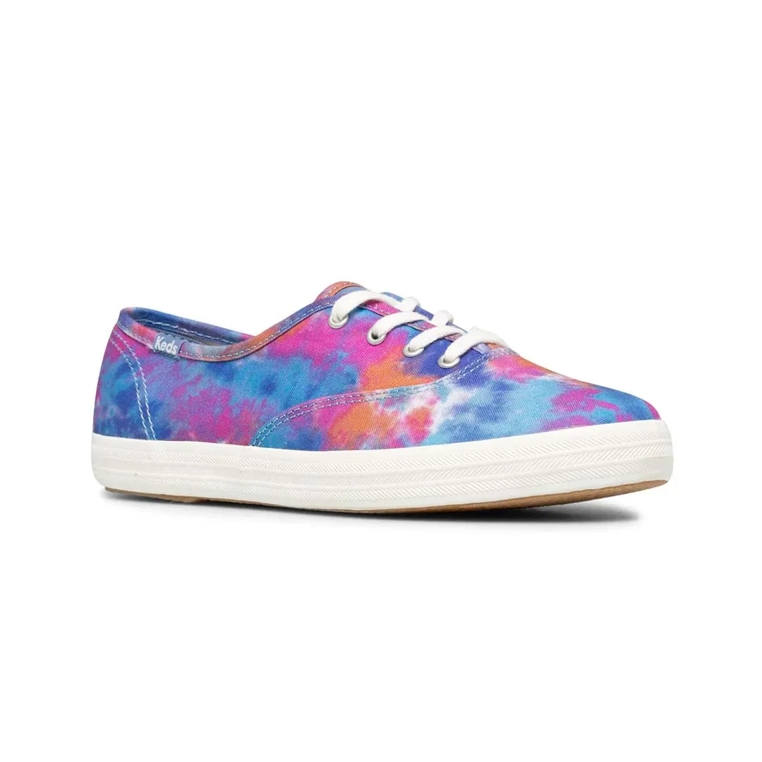Non Marking Outsole Glam support Keds - Women's Champion Canvas Tie-Dye Shoes (WF65877)