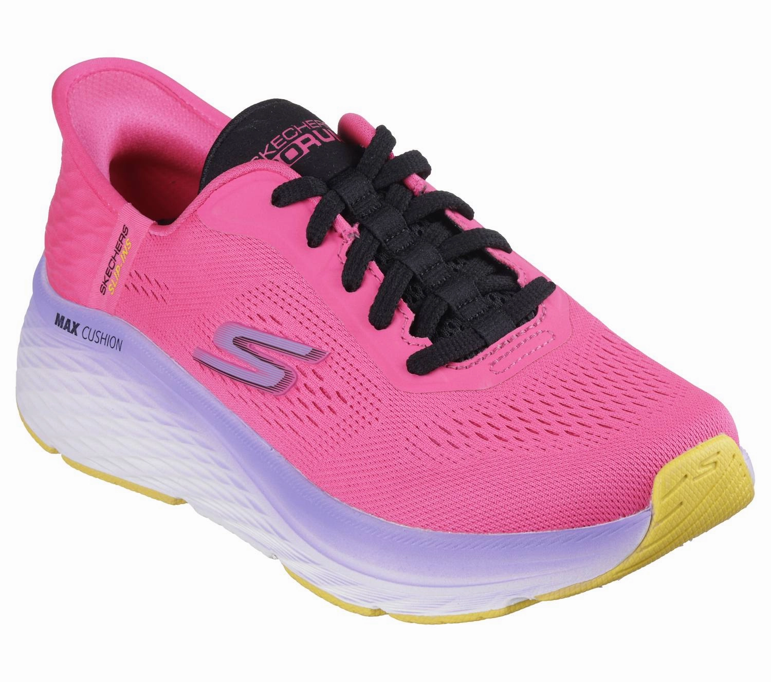 Women's Max Cushioning Elite 2.0 Running Shoes In Raspberry Abrasion Resistant Zones All Terrain Outsole