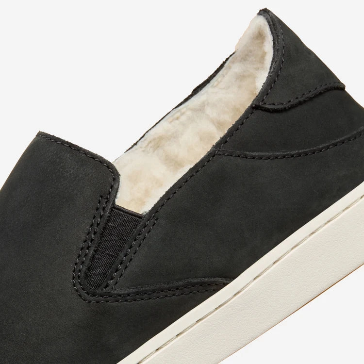 Comfortable Padding Easy Fit OluKai Women's Pehuea Cozy Sneaker in Lava Rock / Lava Rock