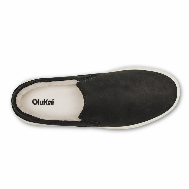 OluKai Women's Pehuea Cozy Sneaker in Lava Rock / Lava Rock Athletic Design Flexible Arch Contour