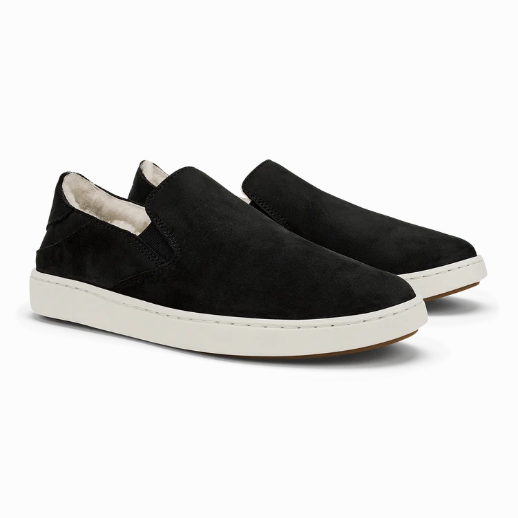 OluKai Women's Pehuea Cozy Sneaker in Lava Rock / Lava Rock Dressy