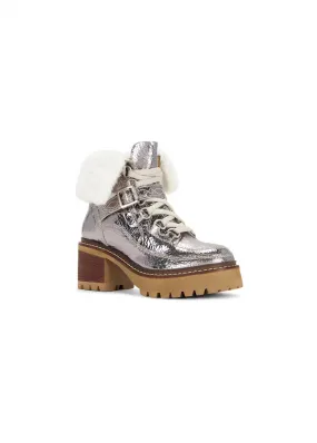ReinforcedToe Cozy Jasper Hiker Ankle Boot In Pewter