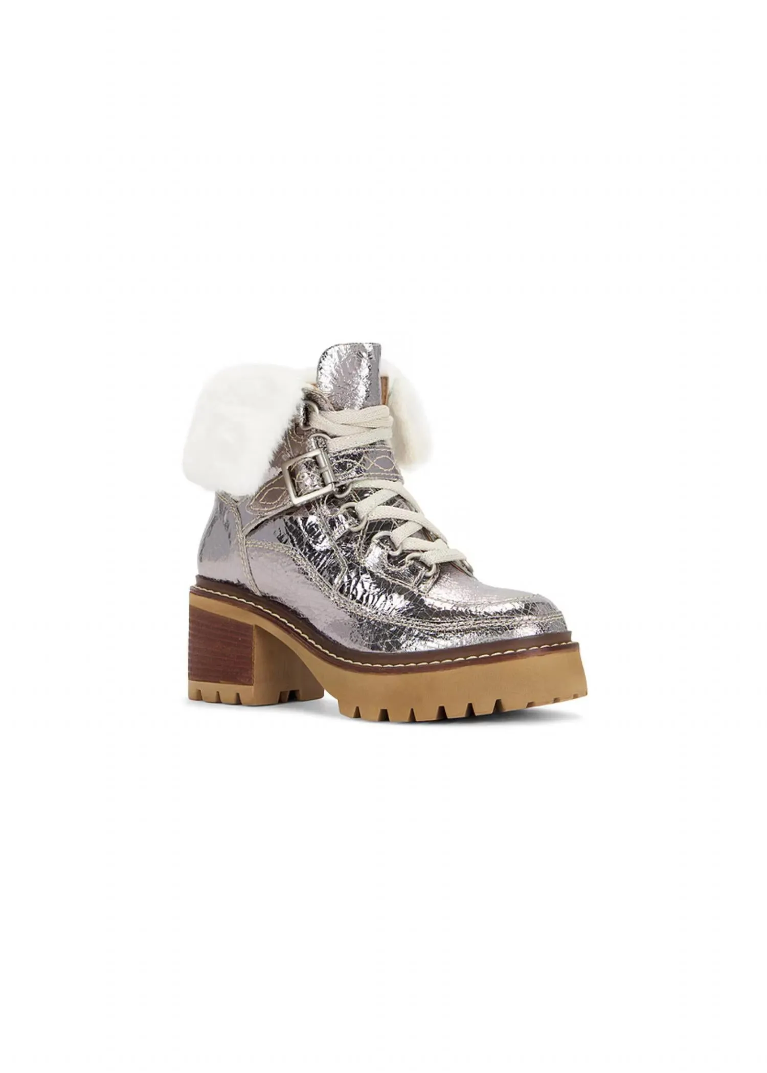 ReinforcedToe Cozy Jasper Hiker Ankle Boot In Pewter