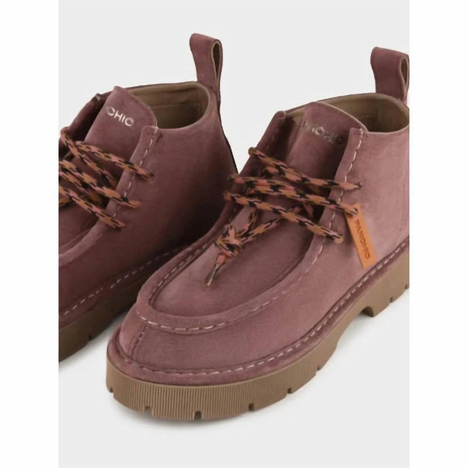 Women's Desert Suede Shoe Boot In Brown Rose Snow Activity