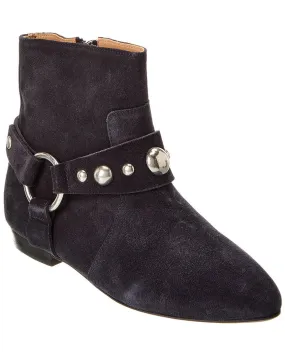 Zip Up Leather Lining Isabel Marant Siago Suede Bootie