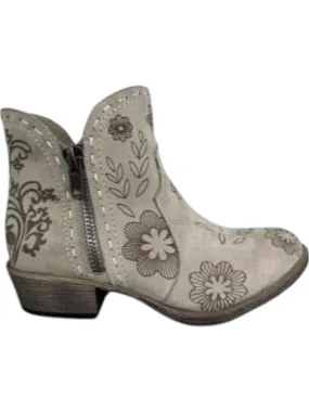 Drift Booties In Grey Textured Grip Pattern