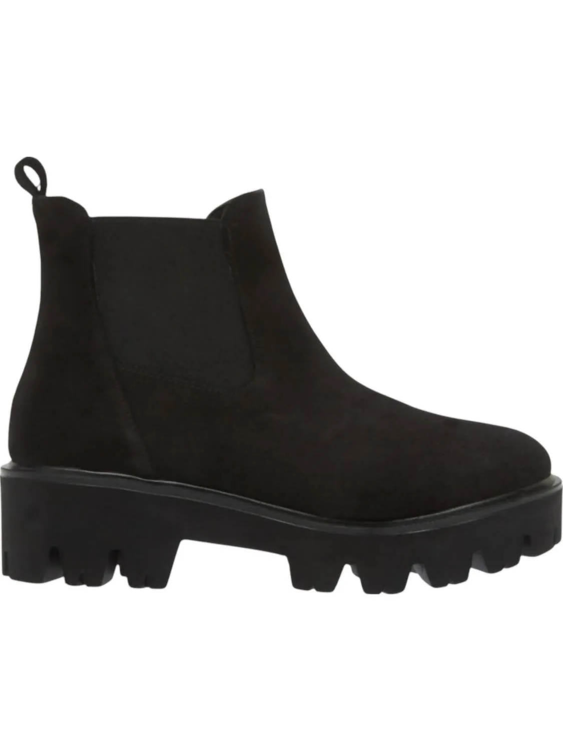 Shock Absorbing Urban Commute Women's Alicia Lug Chelsea Boots In Camoscio Nero