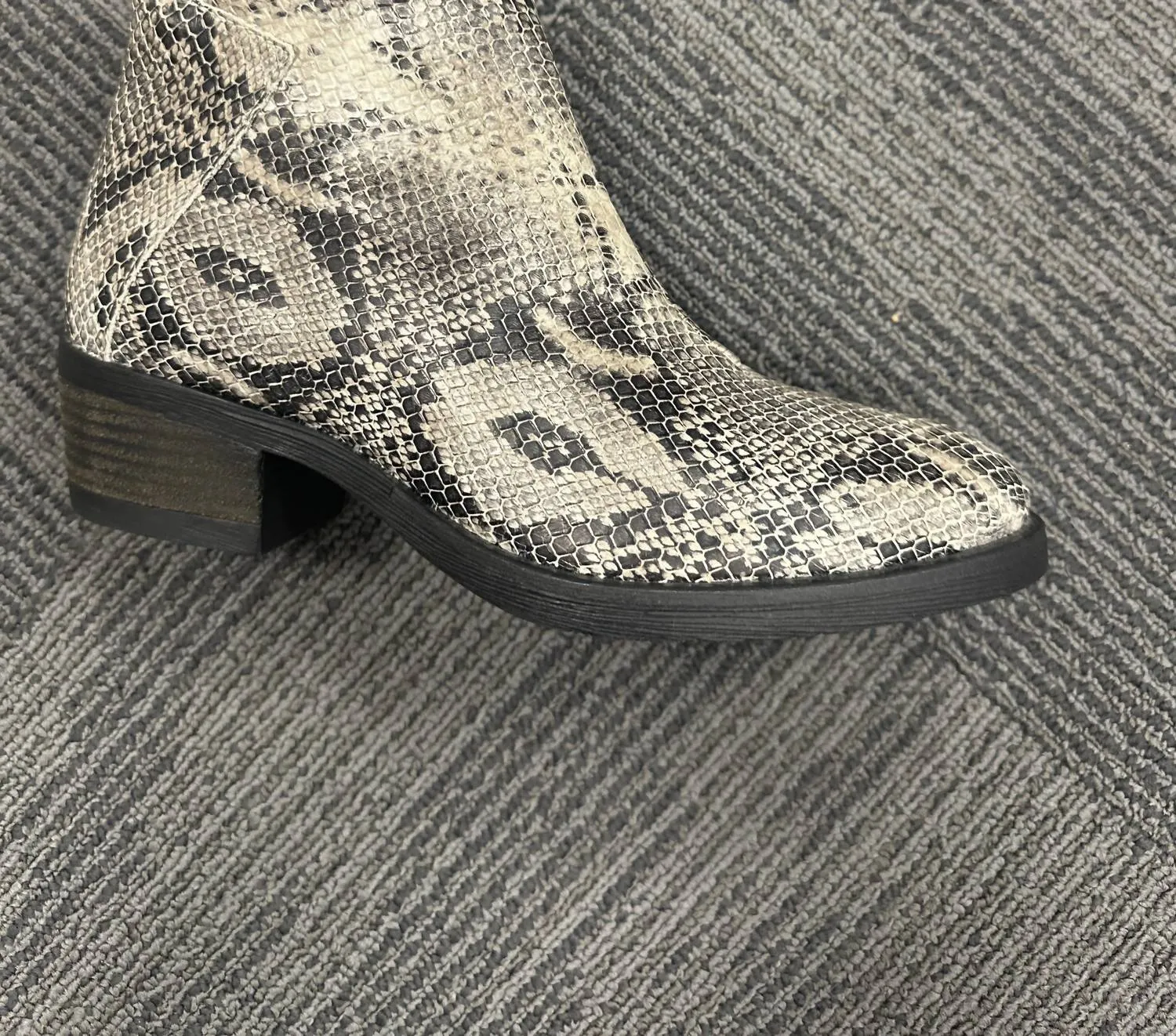 Comfortable Footwear Women's Snake Print Ankle Boot In Gray