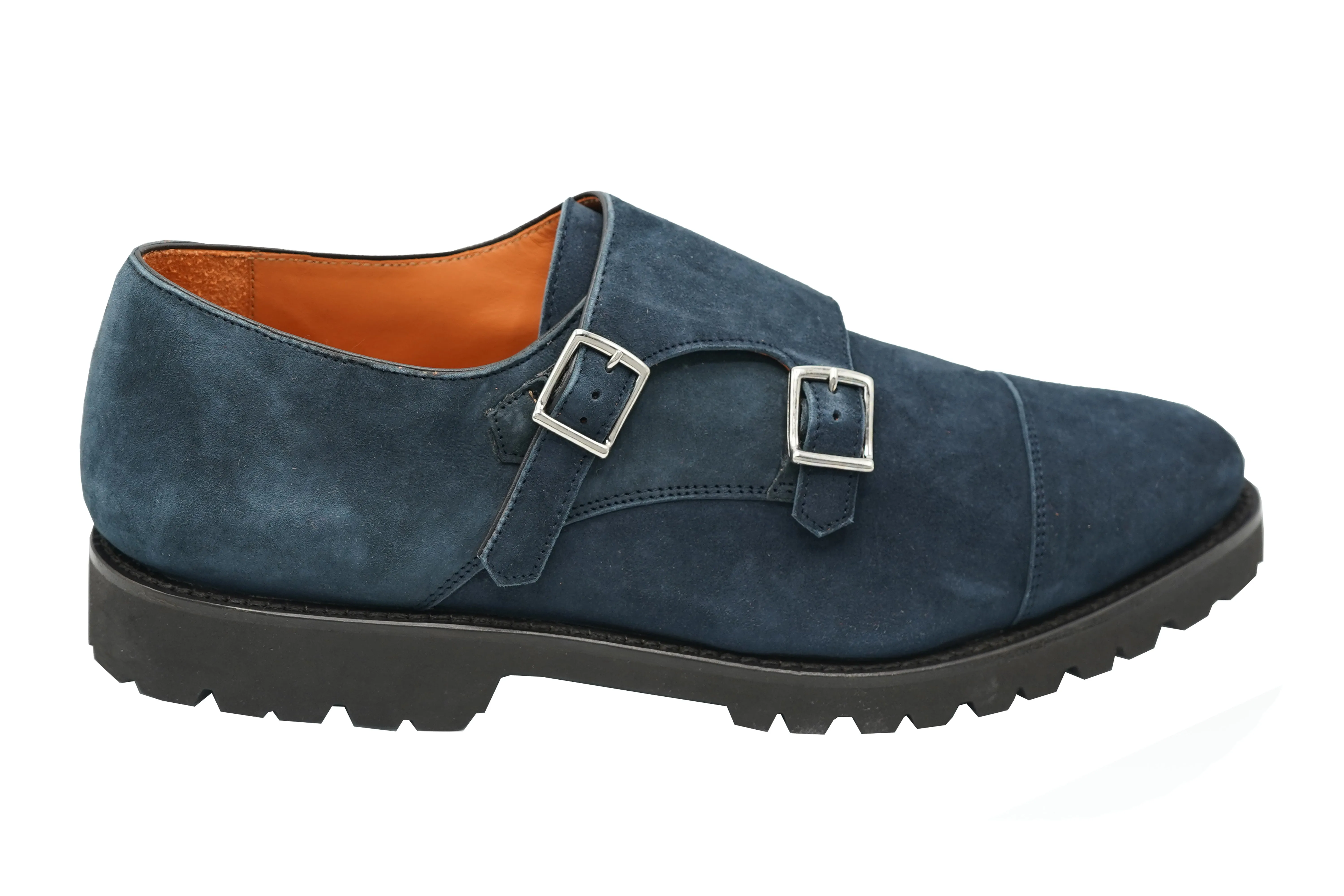 Torsion Stability System Andrea Ventura Monte Carlo Monk Strap Suede Shoes