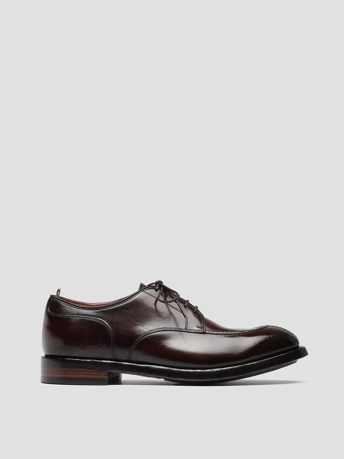 TEMPLE 005 - Burgundy Leather Derby Shoes Team Session