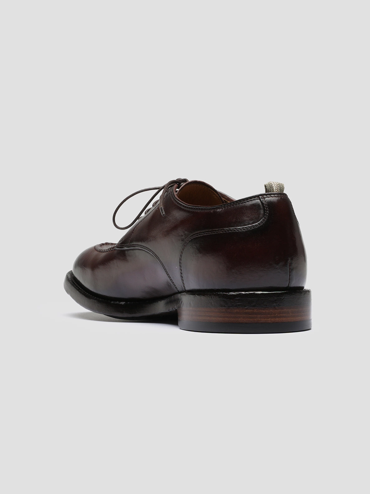 Gloss Grain Networking Night TEMPLE 005 - Burgundy Leather Derby Shoes