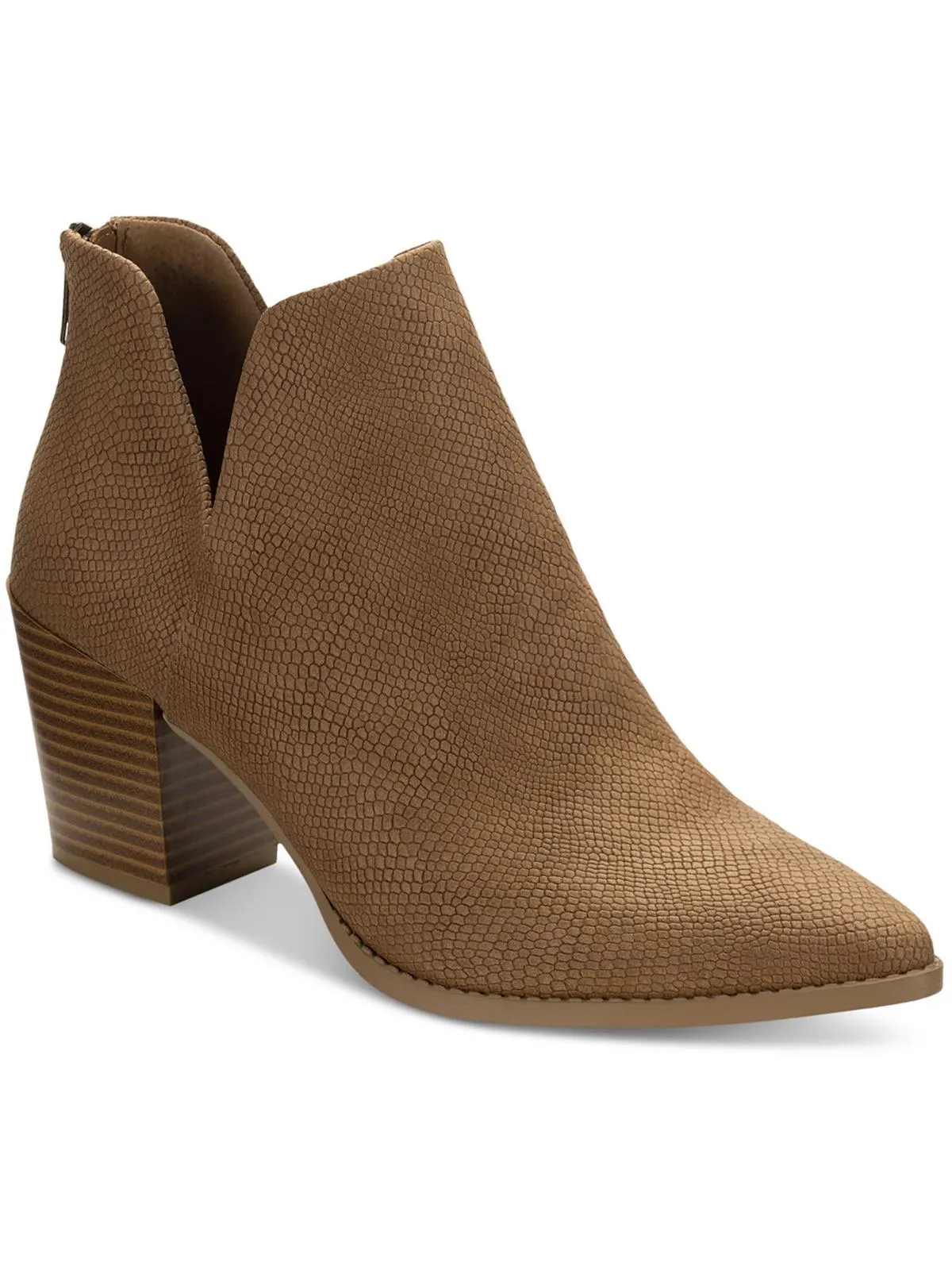 Tough Fit Eliza Womens Faux Leather Almond Toe Ankle Boots